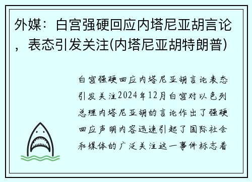 外媒:白宫强硬回应内塔尼亚胡言论,表态引发关注(内塔尼亚胡特朗普) 外媒:白宫强硬回应内塔尼亚胡言论,表态引发关注(内塔尼亚胡特朗普)